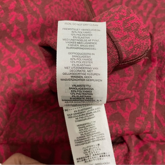 Gymshark Womens Adapt Animal Seamless Leggings Red Reef/Cherry Brown | Sz Small - Picture 15 of 16